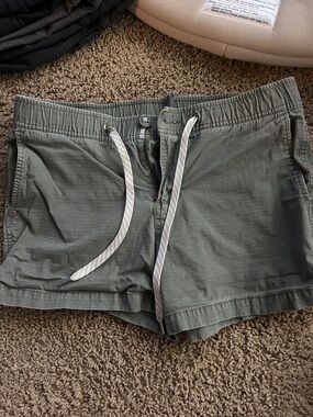 Vuori Olive Green Drawstring Athletic Shorts